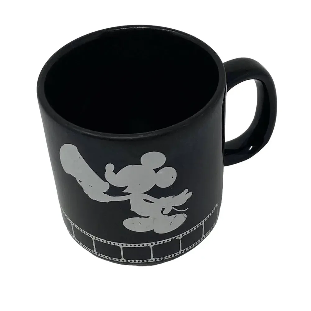 Walt Disney Studios Vintage Black Directors Mickey Silhouette Ceramic Coffee Mug